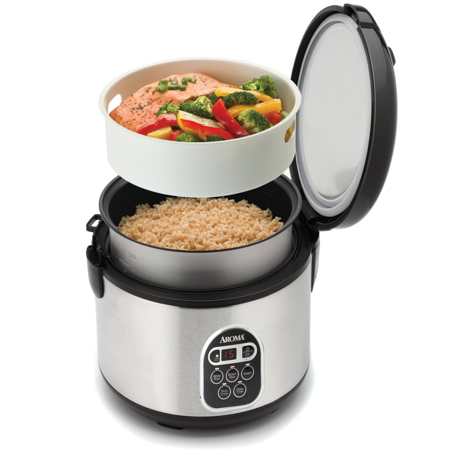 Aroma ARC-150SB 20-Cup (Cooked) Digital Cool-Touch Rice Cooker - Bed Bath &  Beyond - 21487969